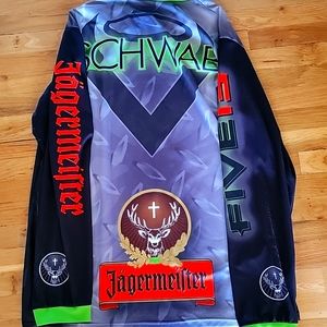 Jagermeister Motocross, or hockey jersey ( not sure which one). Sorry
